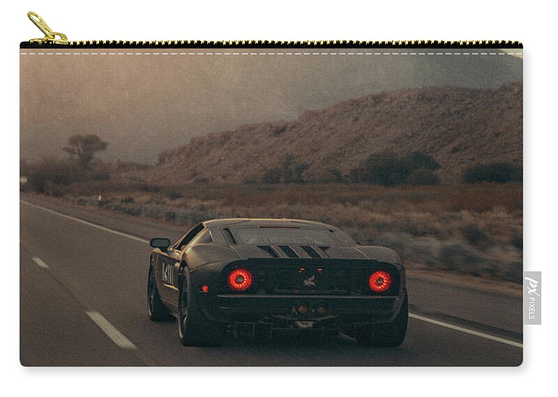 Ford Zip Pouch featuring the photograph Ford GT by David Whitaker Visuals