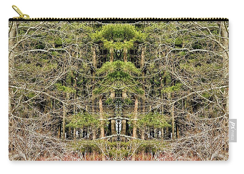 Forest Edge1 Pareidolia.pareidolia Zip Pouch featuring the photograph Forest Edge1 Pareidolia by Constantine Gregory