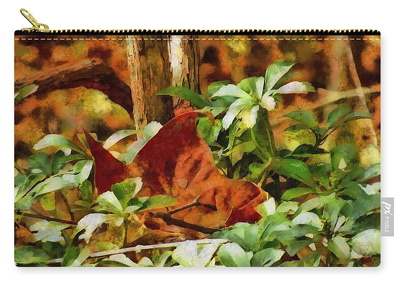 Forest Carry-all Pouch featuring the mixed media Forest Floor by Christopher Reed