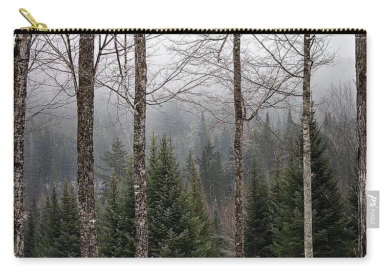 Franconia Zip Pouch featuring the photograph Forest Through the Trees by Denise Kopko