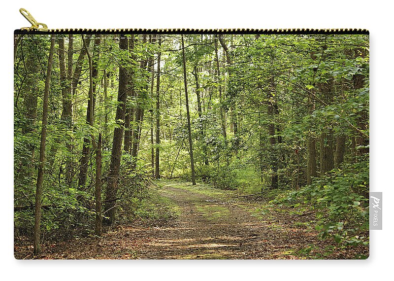 Woods Zip Pouch featuring the photograph Forest Walk by Buddy Scott