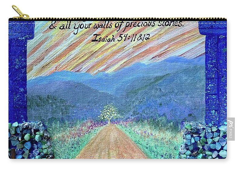 Bible Zip Pouch featuring the painting Forever Home by Catherine Saldana