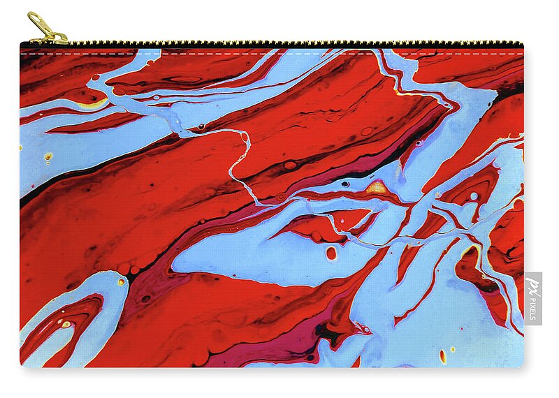  Zip Pouch featuring the painting Forging New Paths by Rein Nomm