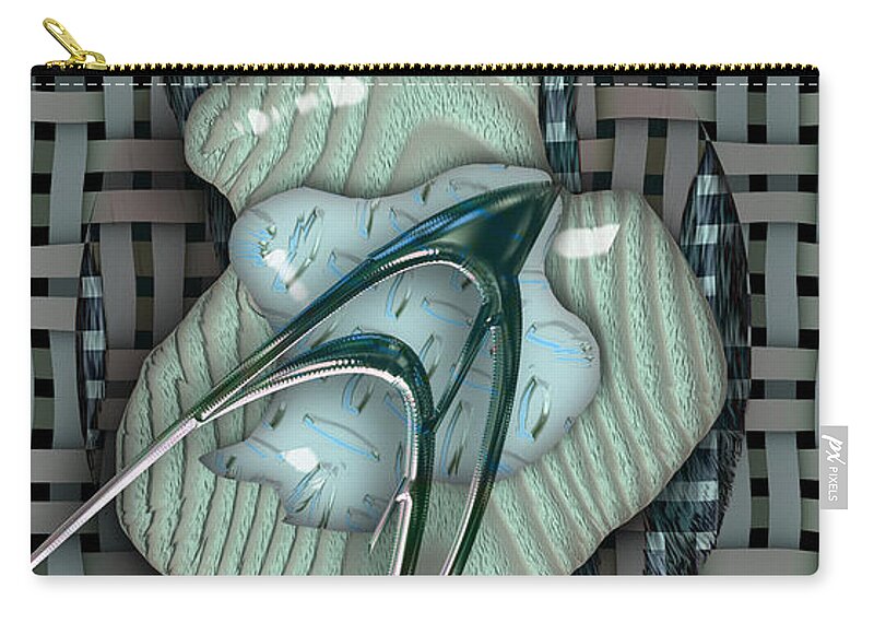 Cool Zip Pouch featuring the mixed media Form 2 by Marvin Blaine