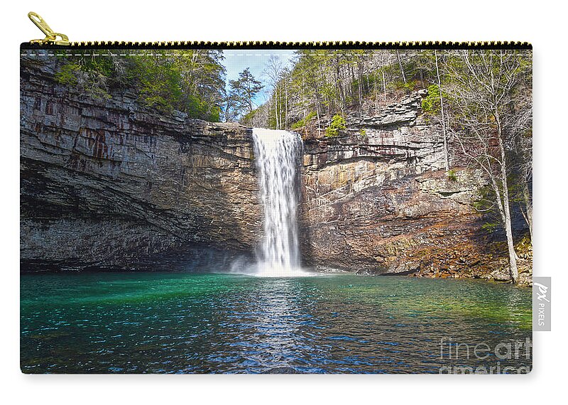 Foster Falls Zip Pouch featuring the photograph Foster Falls 4 by Phil Perkins