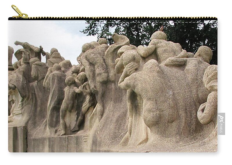 Fountain Of Time Zip Pouch featuring the photograph Fountain Of Time 10 by Randall Weidner
