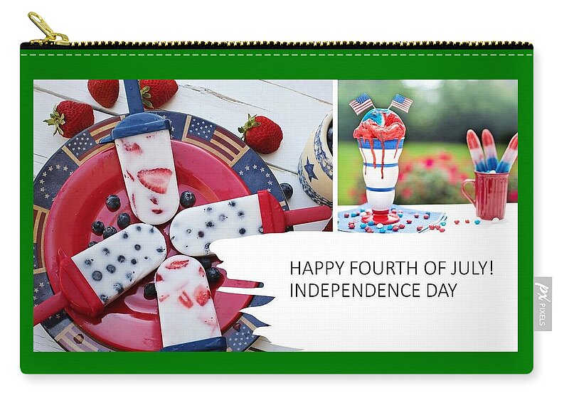 4th Of July Carry-all Pouch featuring the mixed media Fourth of July Picnic by Nancy Ayanna Wyatt
