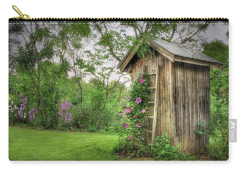 Bathroom Zip Pouch featuring the photograph Fragrant Outhouse by Lori Deiter
