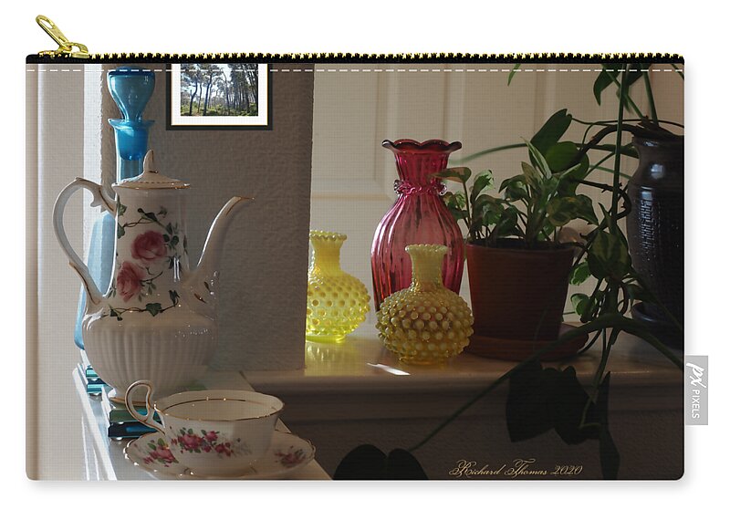 Still Life Zip Pouch featuring the photograph Framed Forest by Richard Thomas