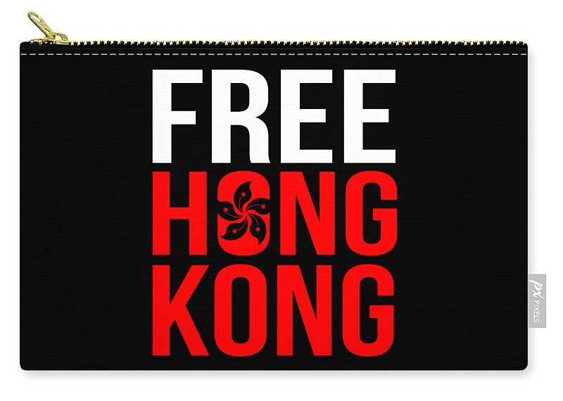 Hk Zip Pouch featuring the digital art Free Hong Kong Revolution by Flippin Sweet Gear