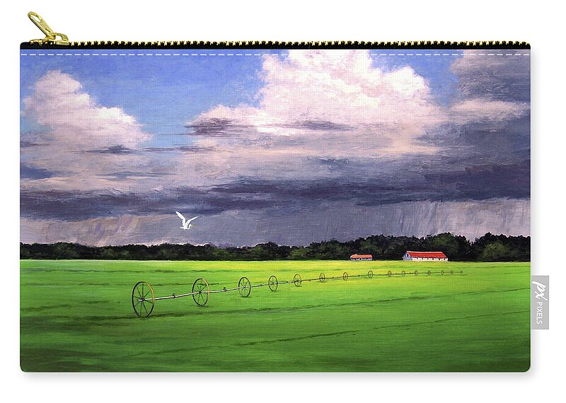 Rain Zip Pouch featuring the painting Free Rain by Randy Welborn