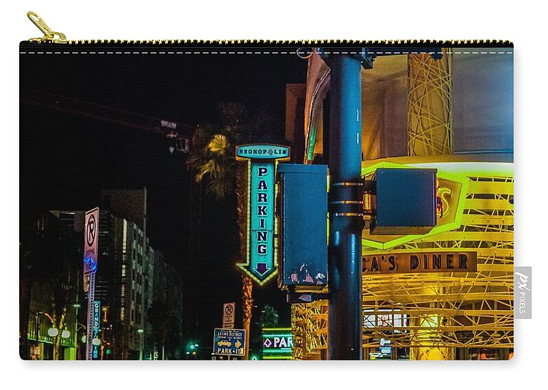  Carry-all Pouch featuring the photograph Fremont Street Experience by Rodney Lee Williams
