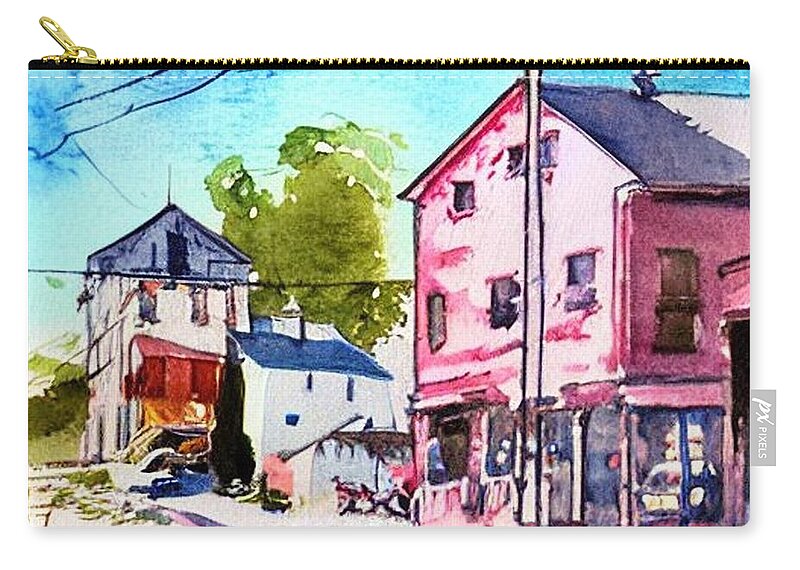 Frenchtown Zip Pouch featuring the painting Frenchtown Summer Memories, New Jersey 1 by Christopher Lotito