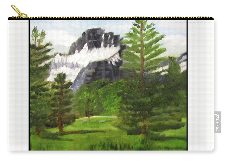 Psalm 121 Zip Pouch featuring the painting Fresh Air Psalm 121 by Linda Feinberg