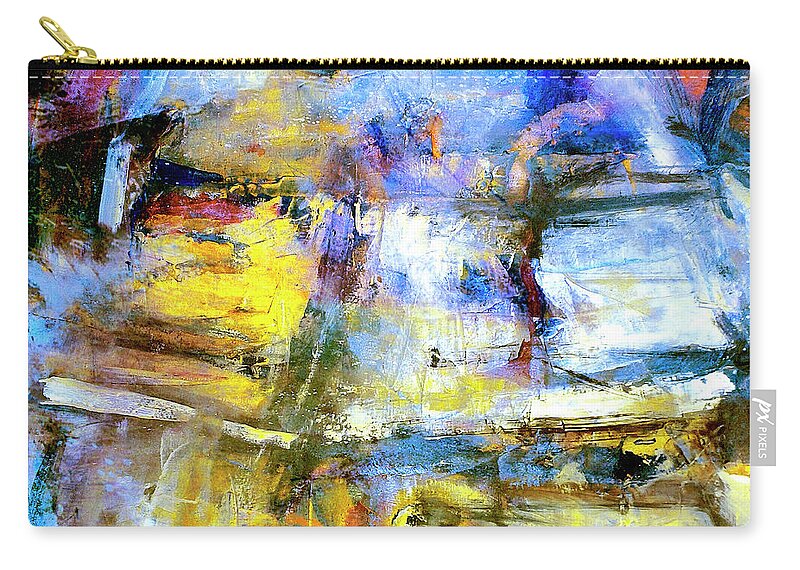 Friday Zip Pouch featuring the painting Friday Night at The Galleria by Dominic Piperata