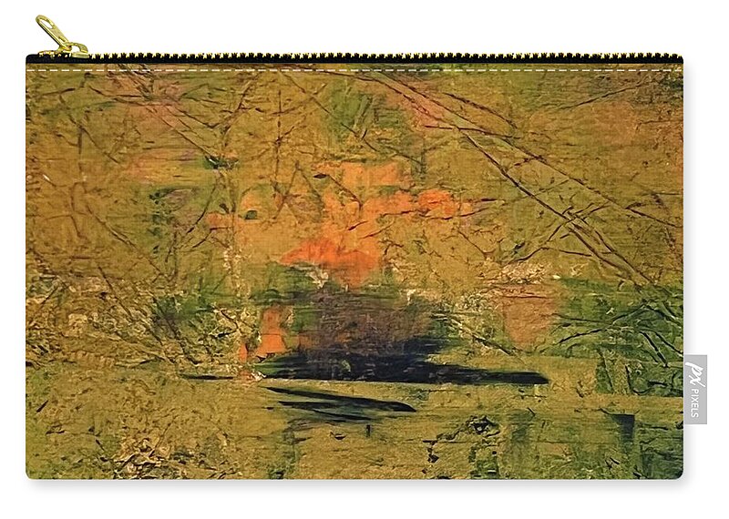 Abstract Zip Pouch featuring the painting From A Distance by Sandra Lee Scott