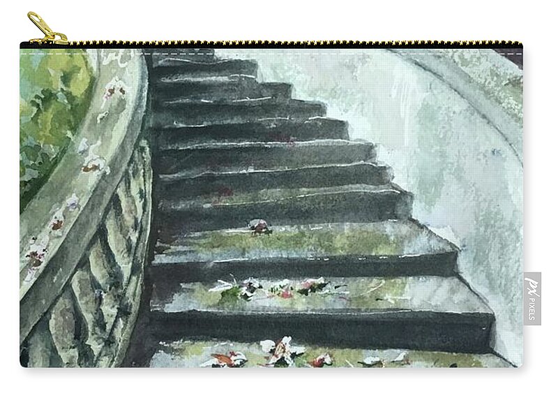 Staircase Zip Pouch featuring the painting From here to eternity by Sonia Mocnik