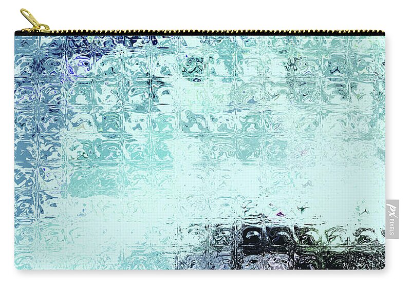 Abstract Zip Pouch featuring the mixed media Frosted Glass by Sharon Williams Eng