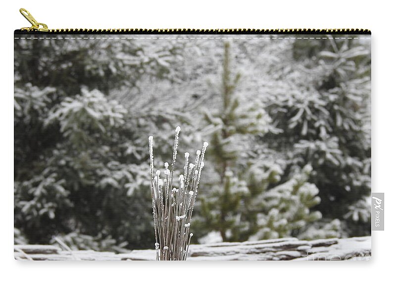 Frost Zip Pouch featuring the photograph Frosted summer by Nicola Finch