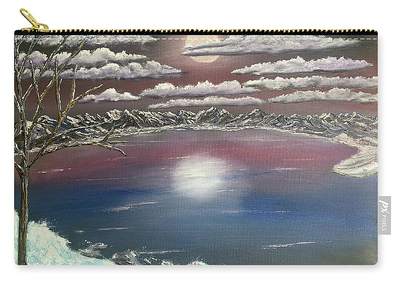 Winter Carry-all Pouch featuring the painting Frozen by Lisa White