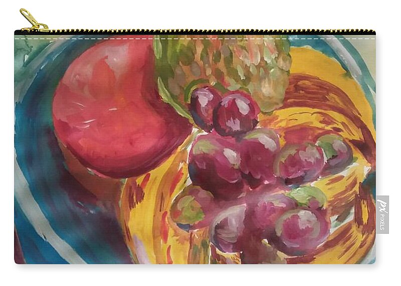 Fruit Zip Pouch featuring the painting Fruit by James McCormack