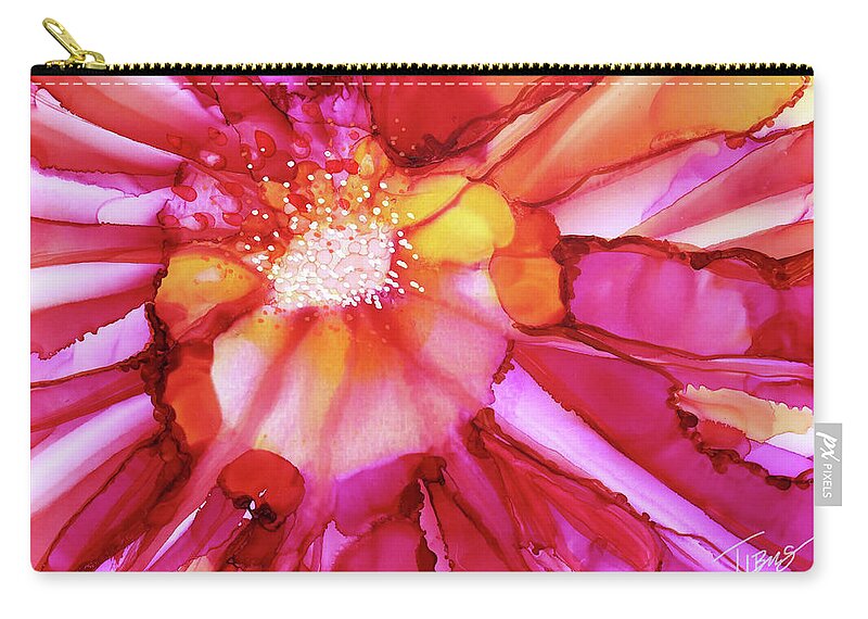  Carry-all Pouch featuring the painting Fuchsia by Julie Tibus