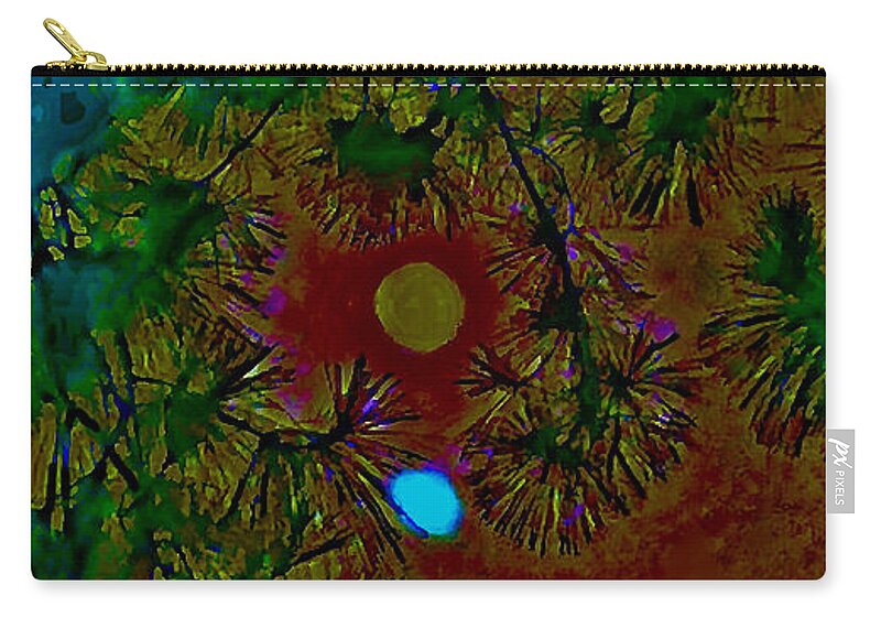 Asian Influence Bold Glitter Carry-all Pouch featuring the digital art Full Moon by Glenn Hernandez