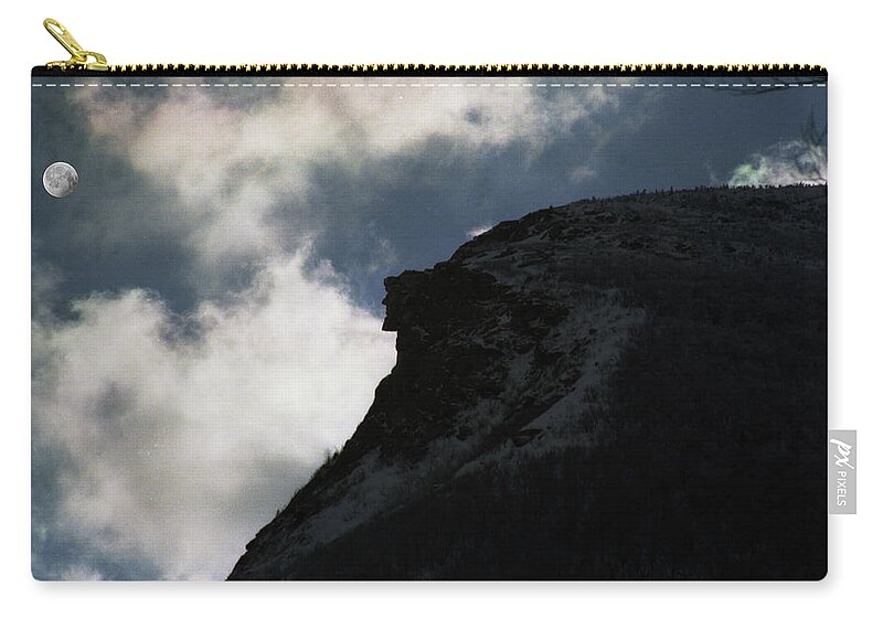 Stock Zip Pouch featuring the photograph Full Moon Over the Old Man by Wayne King