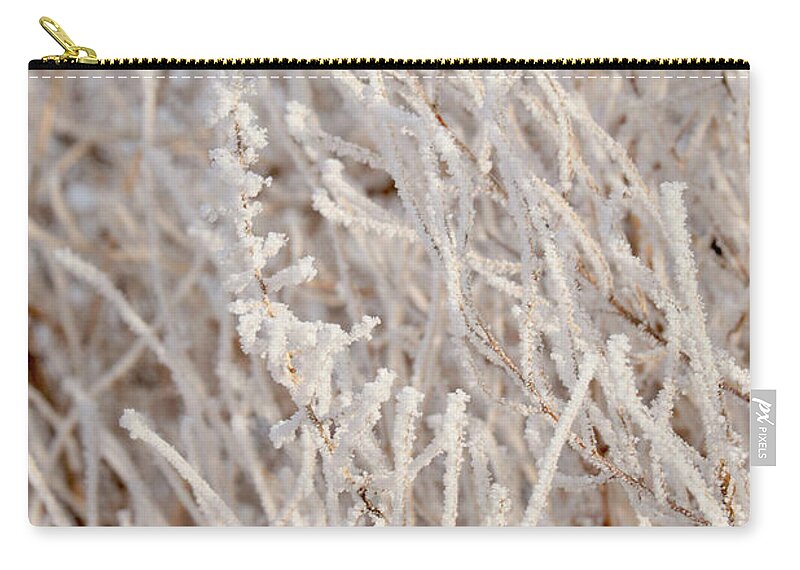 Winter Zip Pouch featuring the photograph Full of Frost by Carol Groenen