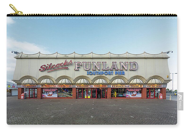 New Topographics Zip Pouch featuring the photograph Funland by Stuart Allen