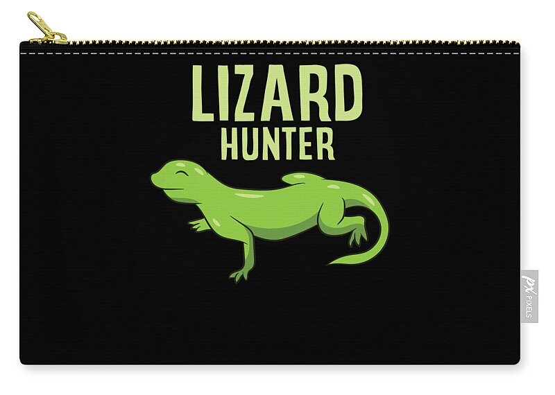 Funny Lizard Hunter Love Lizards Carry-all Pouch by EQ Designs - Pixels