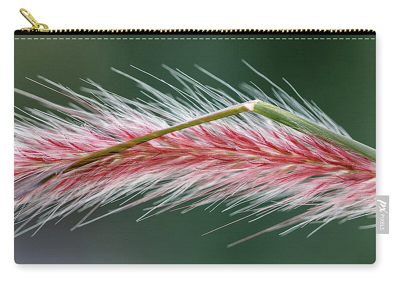 Grass Zip Pouch featuring the photograph Fuzzy Grass by David Beechum