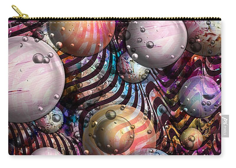 Galactic Energy Zip Pouch featuring the mixed media Galactic Energy by Laurie's Intuitive