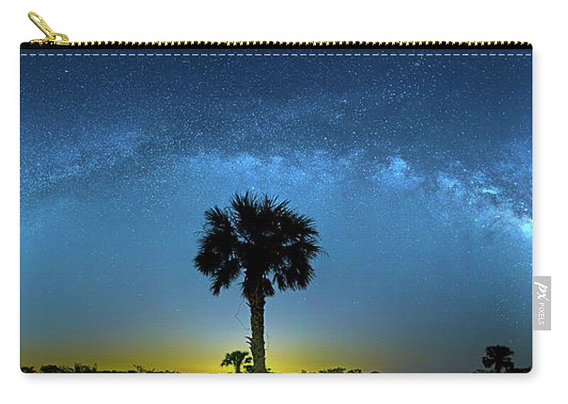 Milky Way Zip Pouch featuring the photograph Galactic Ocean by Mark Andrew Thomas
