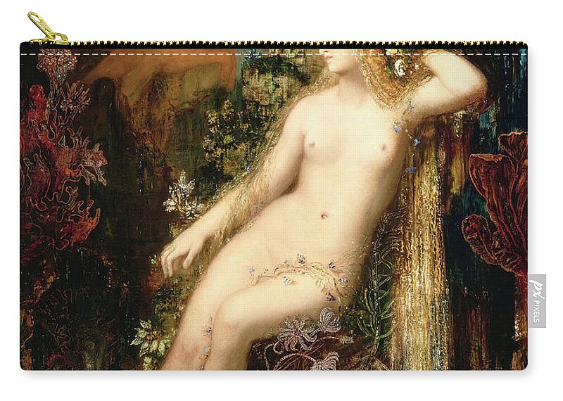 Gustave Moreau Zip Pouch featuring the painting Galatea, 1881 by Gustave Moreau