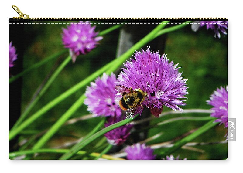 Flowers Zip Pouch featuring the photograph Garlic Chive by Segura Shaw Photography