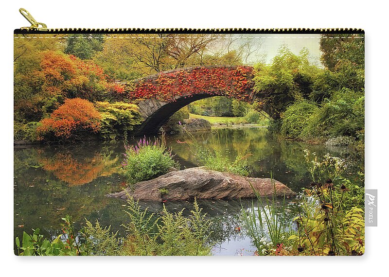 Autumn Carry-all Pouch featuring the photograph Gapstow Bridge Serenity by Jessica Jenney