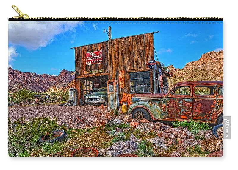  Carry-all Pouch featuring the photograph Garage Days by Rodney Lee Williams