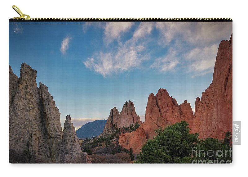 Garden Of The Gods Zip Pouch featuring the photograph Garden of The Gods by Abigail Diane Photography