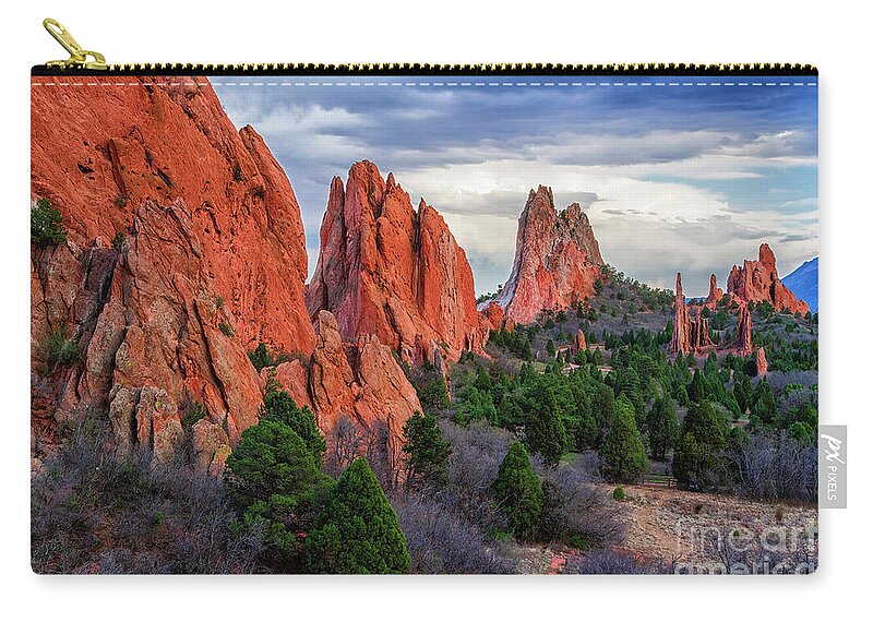 Colorado Photo Zip Pouch featuring the photograph Garden of the Gods by Teresa Jack
