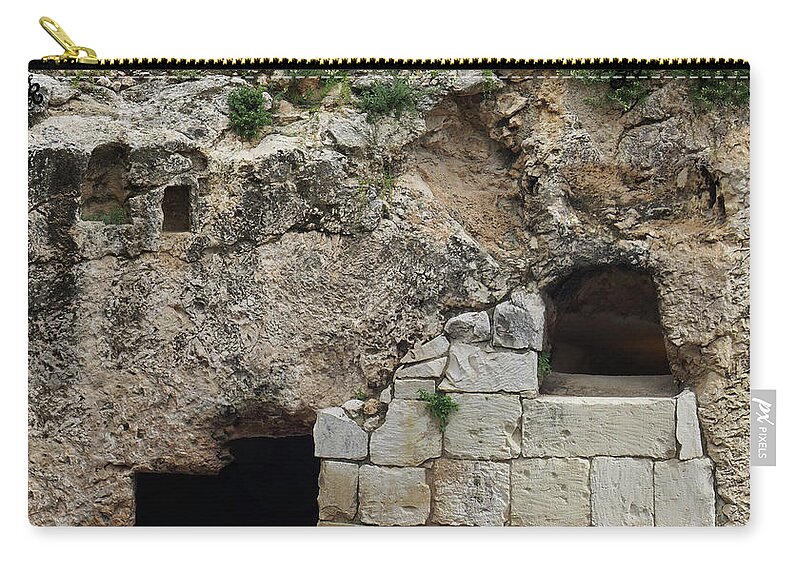 Tomb Zip Pouch featuring the photograph Garden Tomb by Ginger Repke
