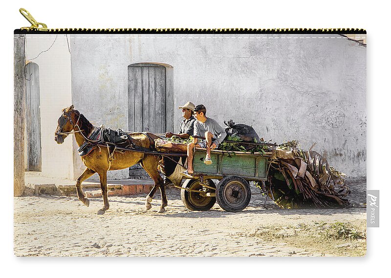 Cuba Zip Pouch featuring the photograph Gardeners by Micah Offman