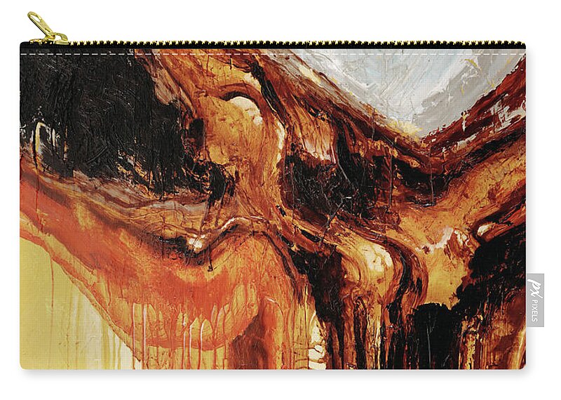 Nature Zip Pouch featuring the painting Gate to the unknown by Sv Bell