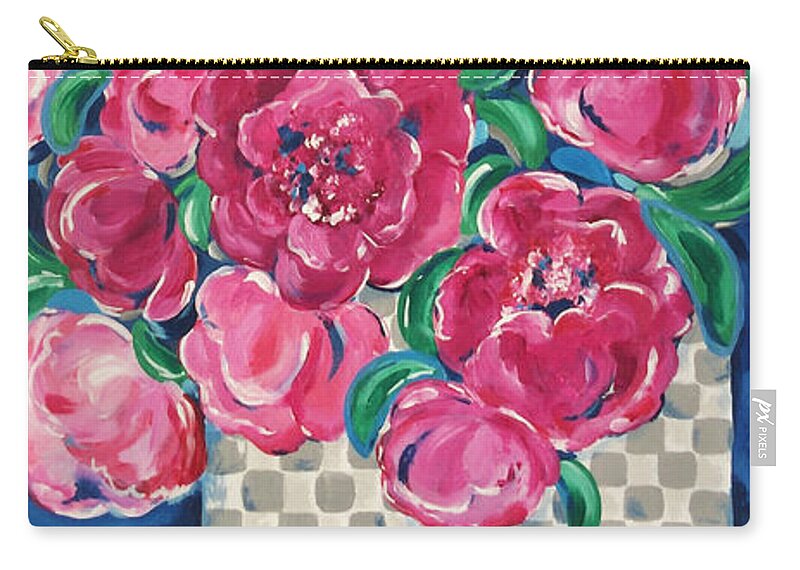 Floral Art Carry-all Pouch featuring the painting Gathering by Beth Ann Scott