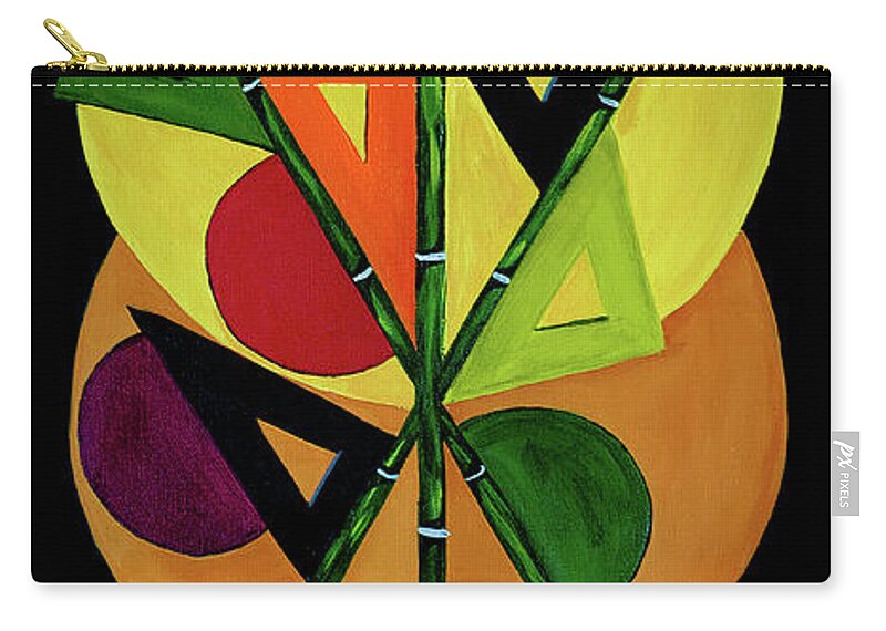 Abstract Zip Pouch featuring the painting Gathering II by Dee Browning