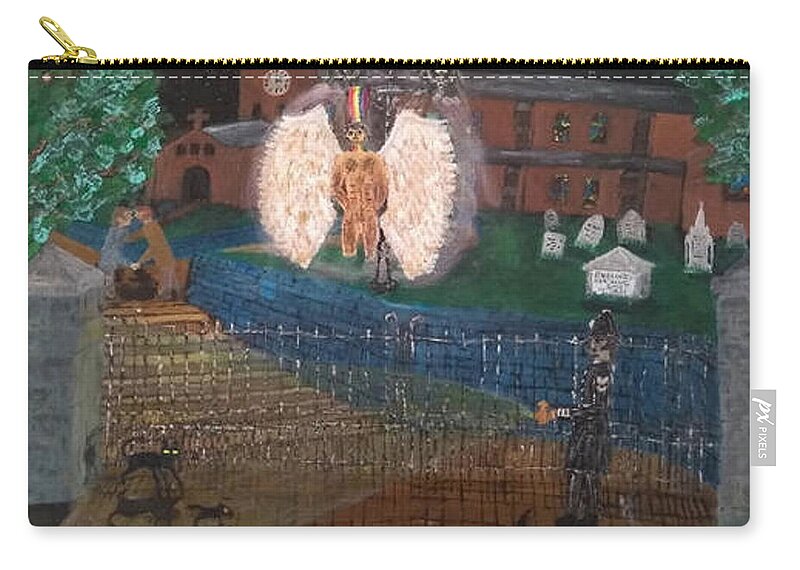 Lgbtq Carry-all Pouch featuring the painting Gay Angel 1880 by David Westwood