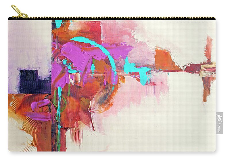 Abstract Landscape Carry-all Pouch featuring the painting GC BoomTown by Robin Valenzuela