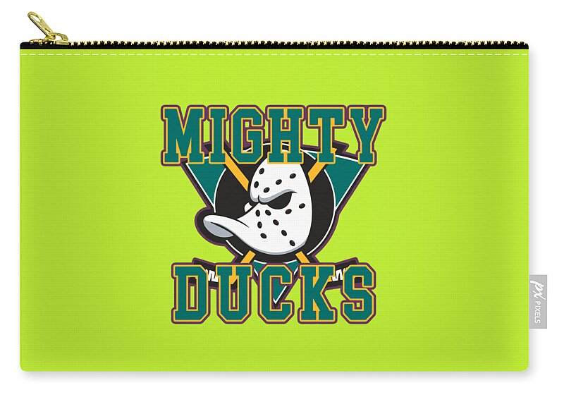 Geek Mighty Zip Pouch featuring the drawing Geek Mighty Ducks Funny by Lukman Suryono