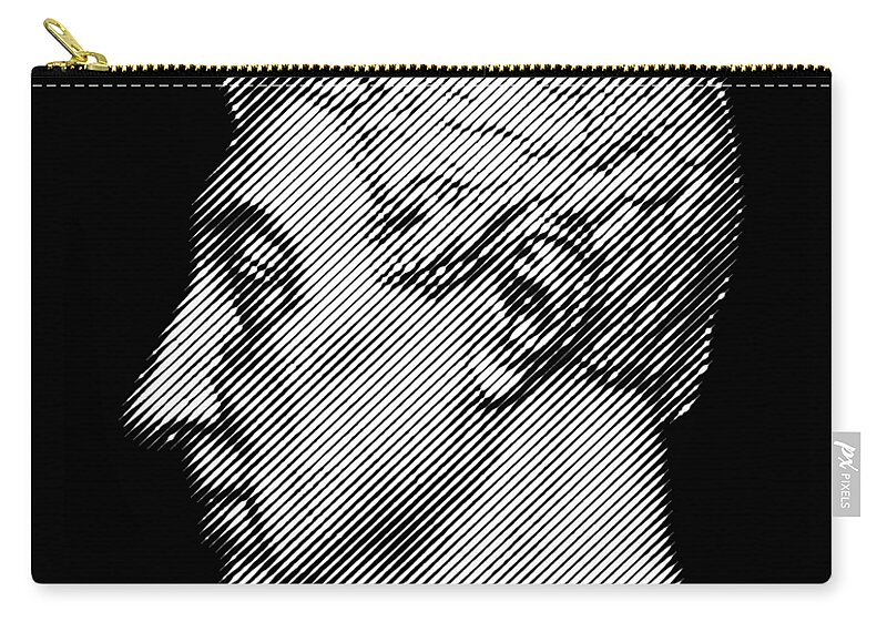 Lafayette Carry-all Pouch featuring the digital art general Lafayette, portrait by Cu Biz