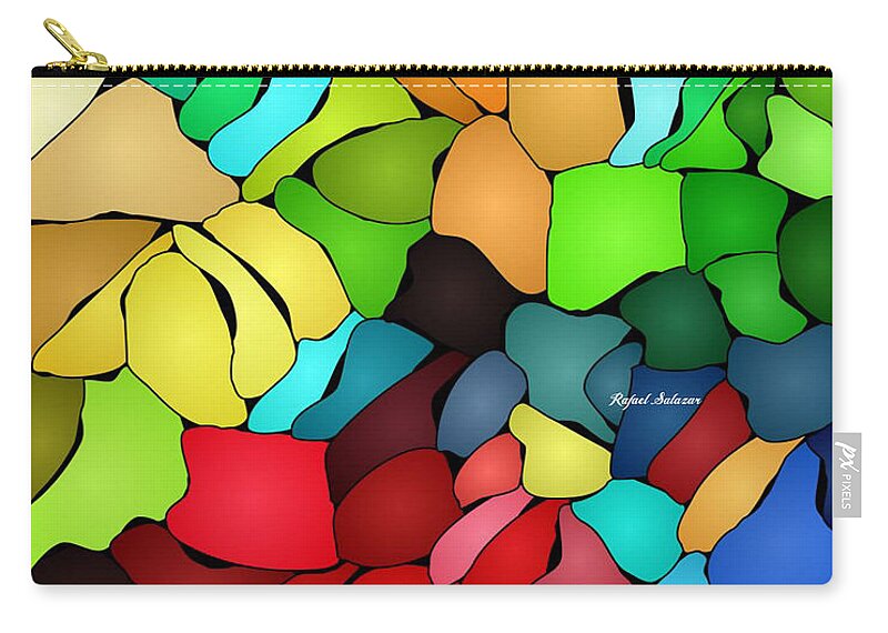 Abstract Zip Pouch featuring the painting Generous Spirit by Rafael Salazar